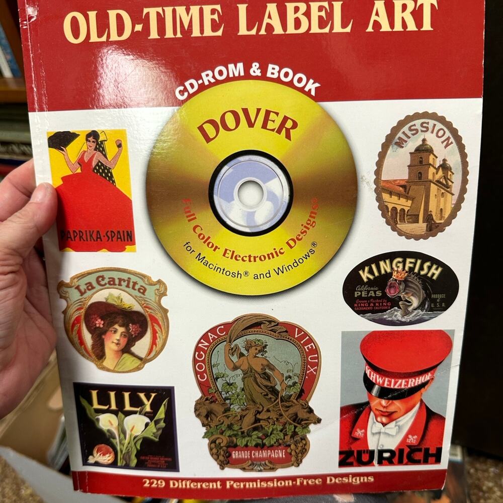 Full-Color Old-Time Label Art CD-ROM and Book‎